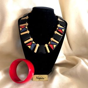 Napier multi- color necklace with bracelet